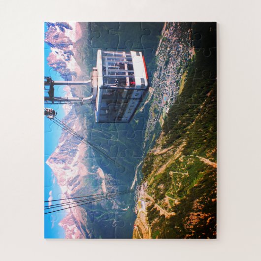Cable Car über Chamonix Puzzle (Vertikal)