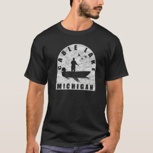 Cable Lake Fischen Michigan T-Shirt