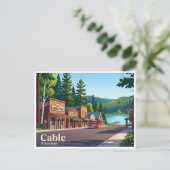 Cable, Wisconsin Postkarte (Stehend Vorderseite)
