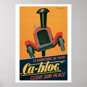 CaBloc" Racing Car Vintag Art Print Poster
