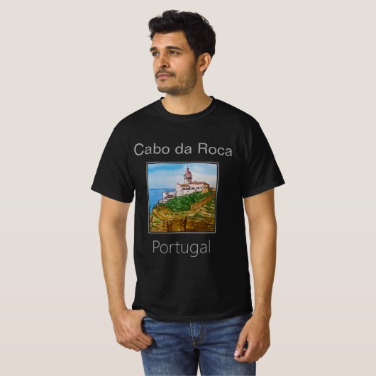 Cabo da Roca Lighthouse, Portugal T-Shirt (Vorne ganz)