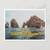 Cabo Hochzeit in Urlaubsort Save the Date Postkart Postkarte (Vorderseite)