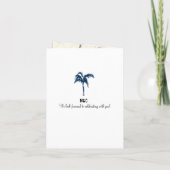 Cabo Mexico Navy Blue Palm Tree Passport Hochzeit Einladung (Rückseite)