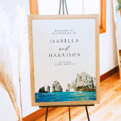 CABO MEXICO Skyline Hochzeit in Urlaubsort Willkom Poster