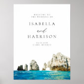 CABO MEXICO Skyline Hochzeit in Urlaubsort Willkom Poster (Vorne)