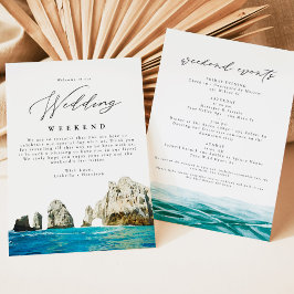 Cabo Mexico Wedding Welcome Letter Itinerary Einladung