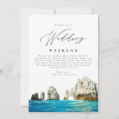 Cabo Mexico Wedding Welcome Letter Itinerary Einladung (Vorderseite)