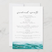 Cabo Mexico Wedding Welcome Letter Itinerary Einladung (Rückseite)