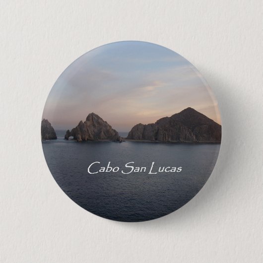 Cabo San Lucas am Sonnenuntergang Button (Vorderseite)