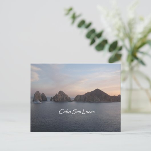 Cabo San Lucas bei Sonnenuntergang Postkarte (Stehend Vorderseite)