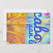 CABO SAN LUCAS Bestimmungsort-Einladung Einladung (Rückseite)