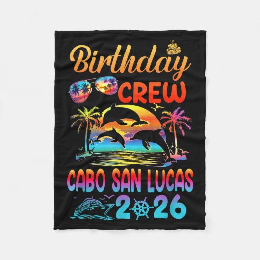 Cabo San Lucas Birthday Trip Vacation 2026 Matchin Fleecedecke (Vorderseite)