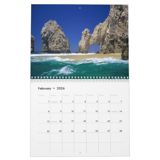 Cabo San Lucas Calendar Kalender (Feb 2026)