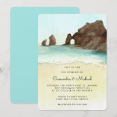 Cabo San Lucas | El Arco | Destination Wedding  Einladung (Vorne/Hinten)