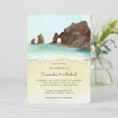 Cabo San Lucas | El Arco | Destination Wedding  Einladung (Stehend Vorderseite)