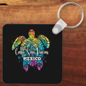 Cabo San Lucas Gefärbte Krawatte Sea Turtle Matchi Schlüsselanhänger (Rückseite)