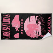 Cabo San Lucas Junggeselinnen-Abschied Custom Vaca Strandtuch (Vorderseite)