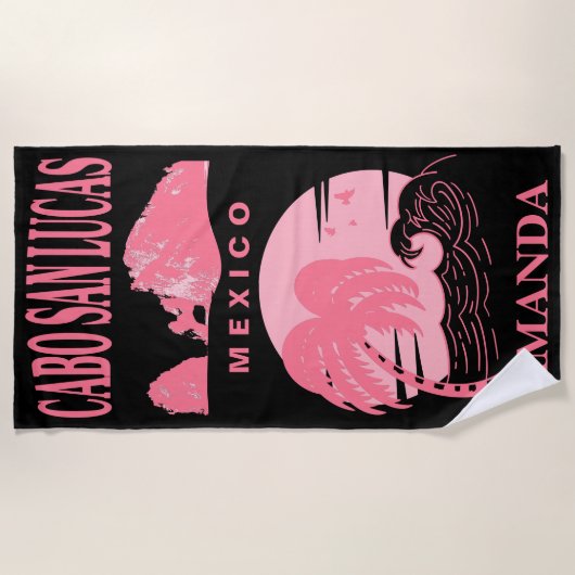 Cabo San Lucas Junggeselinnen-Abschied Custom Vaca Strandtuch (Vorderseite)