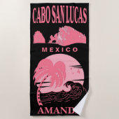 Cabo San Lucas Junggeselinnen-Abschied Custom Vaca Strandtuch (Vorderseite)