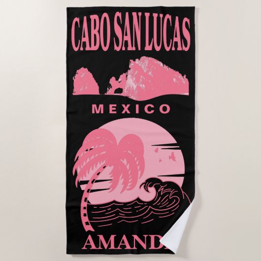 Cabo San Lucas Junggeselinnen-Abschied Custom Vaca Strandtuch (Vorderseite)