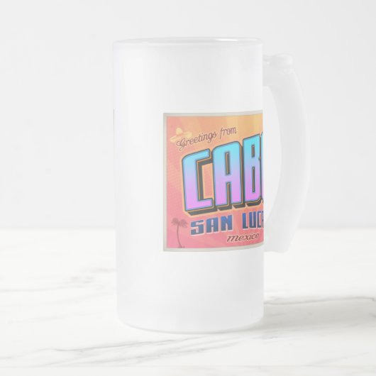 CABO SAN LUCAS MATTGLAS BIERGLAS (VorderseiteRechts)