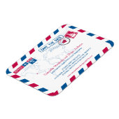 Cabo San Lucas Mexico Airmail | Save the Date 3x4 Magnet (Linke Seite)