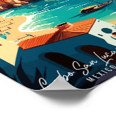 Cabo San Lucas Mexico Art Vintag Poster (Ecke)