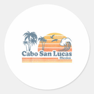 Cabo San Lucas Mexico Beach Sommerurlaub Vintag Runder Aufkleber