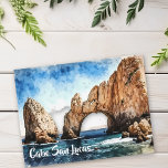 Cabo San Lucas Mexico Beach Wasserfarbe Postkarte<br><div class="desc">Dieses Design kann durch Auswahl der Option Design bearbeiten personalisiert werden. Sie können auch auf andere Gegenstände übertragen. Kontaktieren Sie mich unter colorflowcreations@gmail.com oder nutzen Sie die Chat-Option oben auf der Seite, wenn Sie dieses Design auf einem anderen Produkt haben möchten oder Hilfe bei diesem Design benötigen. Sehen Sie mehr...</div>