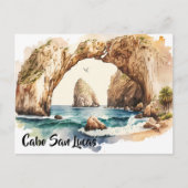 Cabo San Lucas Mexico Beach Wasserfarbe Postkarte (Vorderseite)