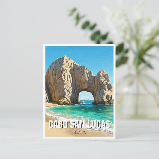 Cabo San Lucas Mexico El Arco Reisen Postkarte (Stehend Vorderseite)