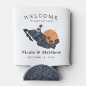 Cabo San Lucas Mexico Navy Karte Hochzeit Willkomm Dosenkühler (Rückseite)
