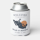 Cabo San Lucas Mexico Navy Karte Hochzeit Willkomm Dosenkühler (Kanne Rückseite)