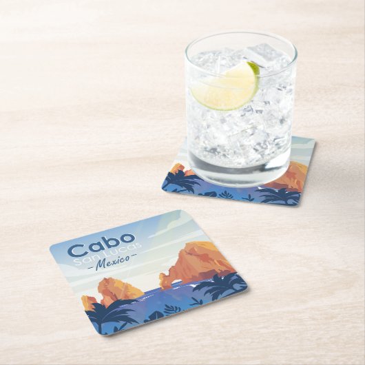 Cabo San Lucas Mexico Rechteckiger Pappuntersetzer (Vor Ort)