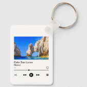 Cabo San Lucas Mexico Souvenir Music Player Button Schlüsselanhänger (Rückseite)