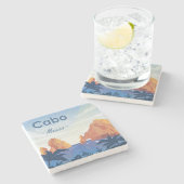 Cabo San Lucas Mexico Steinuntersetzer (Seitenansicht)