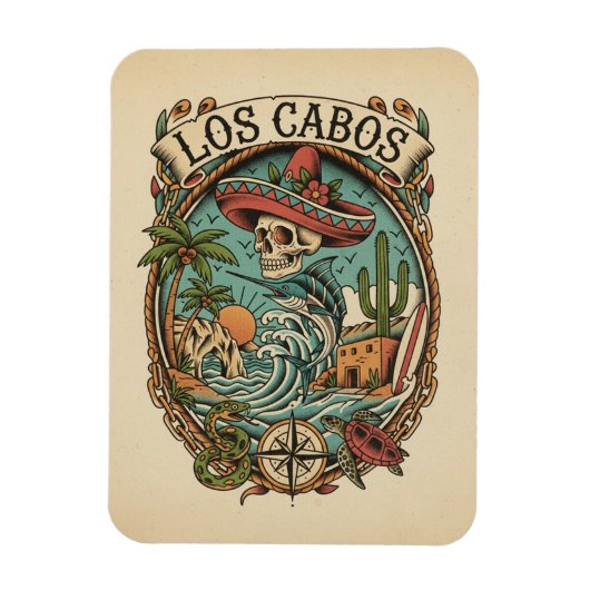 Cabo San Lucas Mexico Travel Magnet (Vertikal)