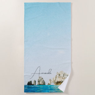 CABO San Lucas Mexico Tropischer Individuelle Name Strandtuch
