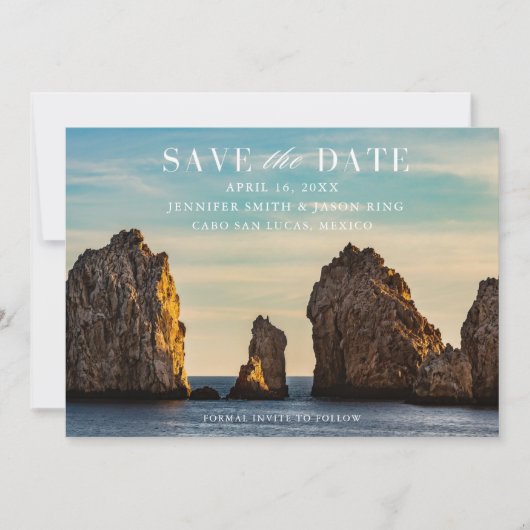 Cabo San Lucas Mexico Wedding retten das Datum Save The Date (Vorderseite)