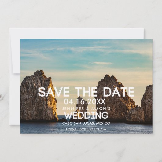 Cabo San Lucas Mexico Wedding retten das Datum Save The Date (Vorderseite)