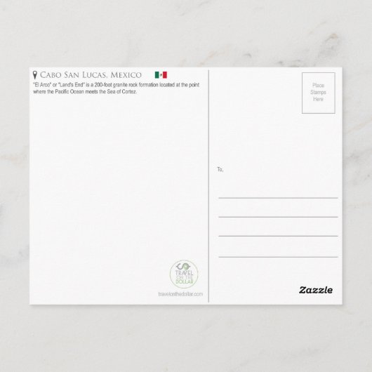 Cabo San Lucas, Mexiko Postcard Postkarte (Rückseite)