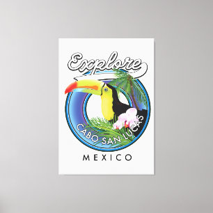 Cabo San Lucas Mexiko Reise-Patch erkunden Leinwanddruck