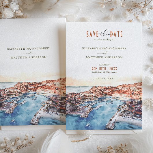 Cabo San Lucas Mexiko Save the Date Zielort Einladung