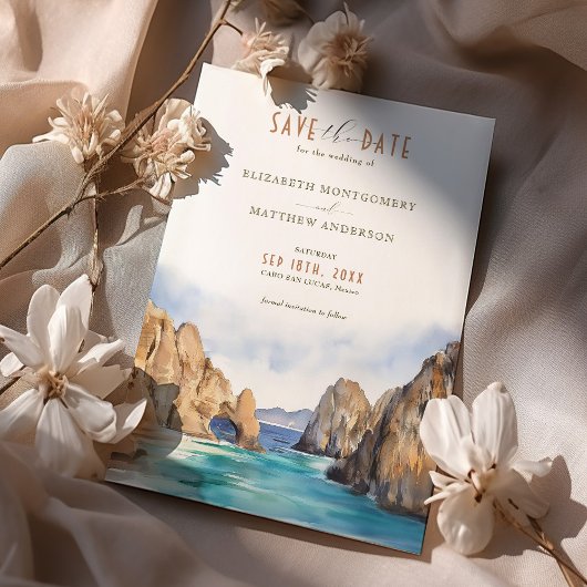 Cabo San Lucas Mexiko Save the Date Zielort Einladung