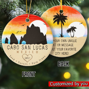 Cabo San Lucas Mexiko Strand Der Bogen Vintage 60e Keramik Ornament