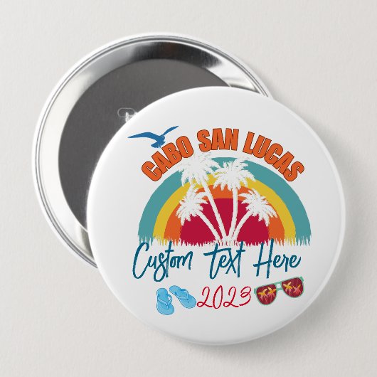 Cabo San Lucas Mexiko Urlaub Personalisierung Button (Vorne & Hinten)
