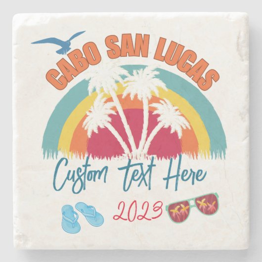 Cabo San Lucas Mexiko Urlaub Personalisierung Steinuntersetzer (Vorderseite)