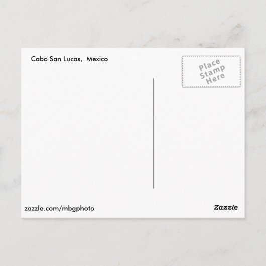Cabo San Lucas Postkarte (Rückseite)