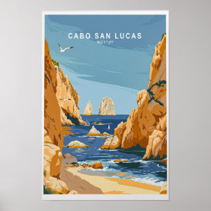 Cabo San Lucas Reise Druck, Mexiko Wandkunst Poster