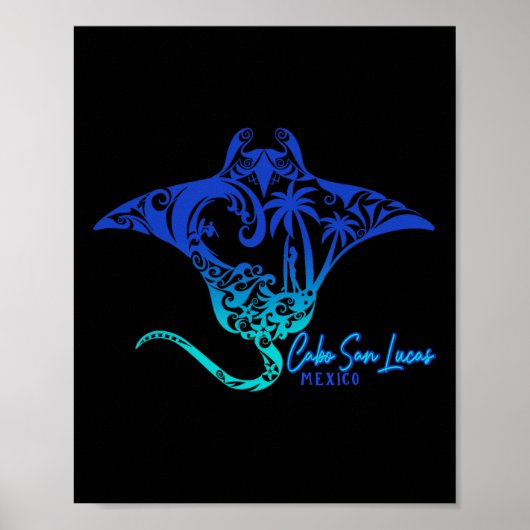 Cabo San Lucas Sea Stingray Mexico Matching Family Poster (Vorne)